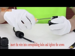 Wodoodporne złącza elektryczne typu T 5-pinowe Skrzynka przyłączeniowa kabla IP68 5 pinów