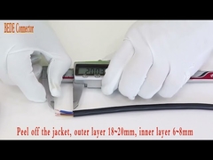 PA66 M19 Samoblokujące okrągłe złącze męskie do żeńskiego wodoodporne IP68