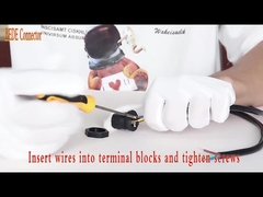 Samoblokujące wodoodporne złącze M19 Kabel z materiału PA66 do montażu z tyłu panelu