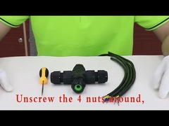 Męskie i żeńskie koncentryczne złącze zasilania DB 2w2, wodoodporne IP 68