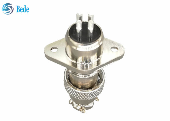 Panel Mounting GX16 Aviation Connector Sets With Rhombus Flange 2~10 Pins