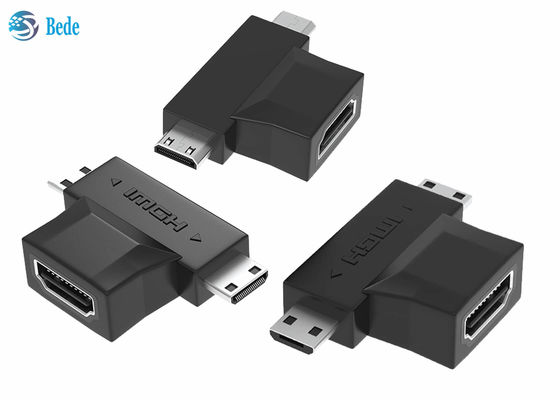 1080P Złote 2 w 1 HDMI Repeater HDMI Kobieta do HDMI Mikro i Mini