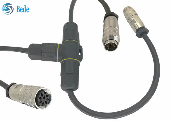 Wodoodporne złącza elektryczne typu T 5-pinowe Skrzynka przyłączeniowa kabla IP68 5 pinów