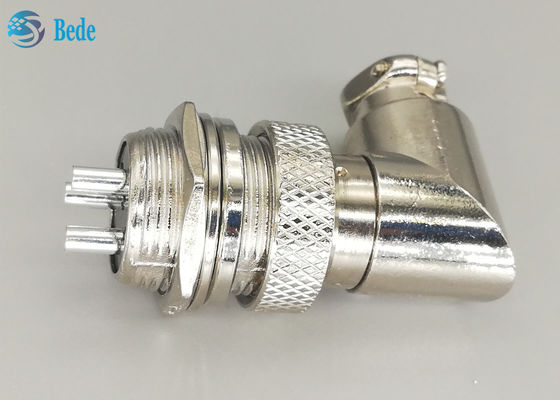 Materiał ze stopu cynku Gx16 3 Pin Connector Plug And Socket Kits Elbow Connector