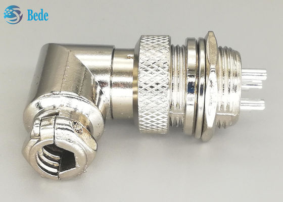 Materiał ze stopu cynku Gx16 3 Pin Connector Plug And Socket Kits Elbow Connector