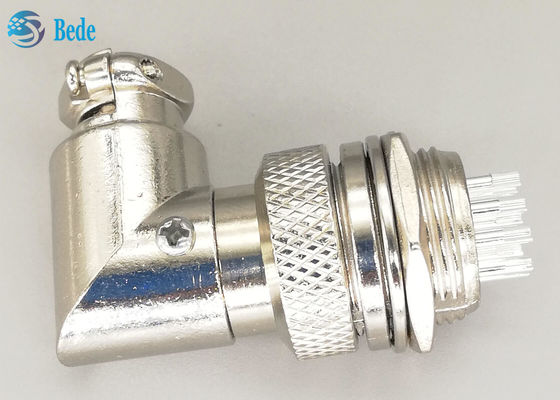 10-pinowe złącze kątowe Gx16, złącze lotnicze, zestaw męski i żeński, posrebrzany wtyk