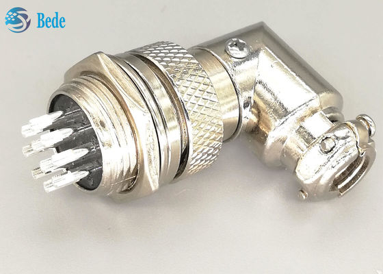 10-pinowe złącze kątowe Gx16, złącze lotnicze, zestaw męski i żeński, posrebrzany wtyk