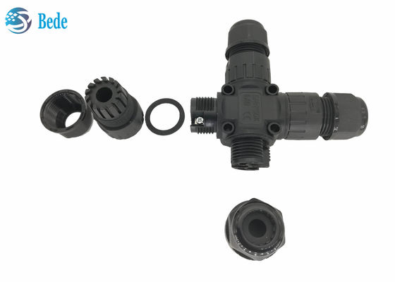 4-kanałowe wodoodporne złącze IP68 typu X 3-biegunowe, idealne do przewodów 3-pinowych