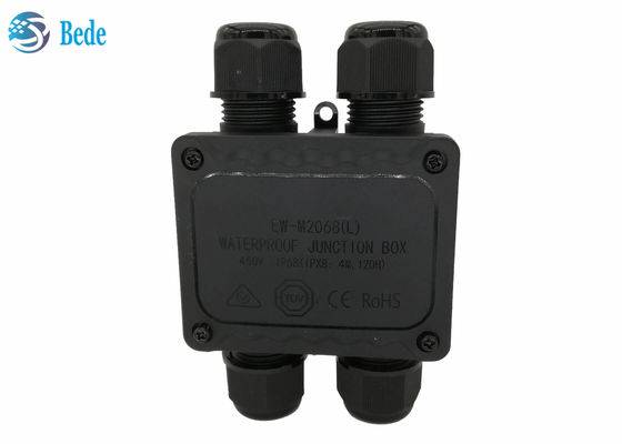 PA 66 External Waterproof Junction Box Wire Distribution Box 4 Channel IP68 450V
