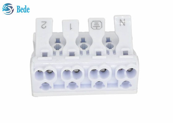 PA66 4-biegunowe złącze wciskane do przewodów, szybkozłączki dźwigniowe, zaciski 450V 16A