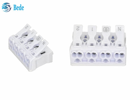 PA66 4-biegunowe złącze wciskane do przewodów, szybkozłączki dźwigniowe, zaciski 450V 16A