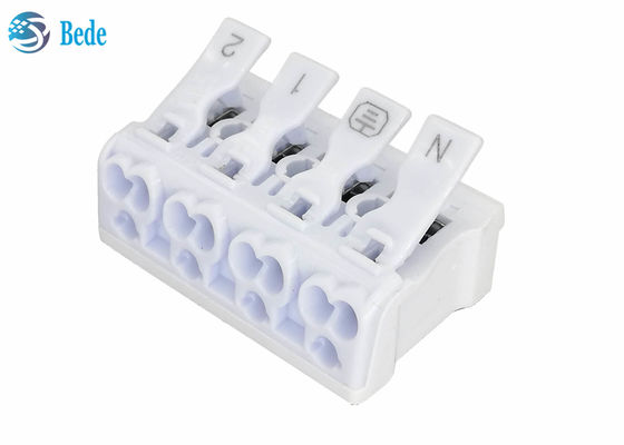 PA66 4-biegunowe złącze wciskane do przewodów, szybkozłączki dźwigniowe, zaciski 450V 16A