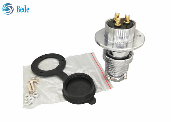 M25 Złącze lotnicze okrągłe 4 szpilki z okrągłą flansą i pokrywą pyłową 300V 20A