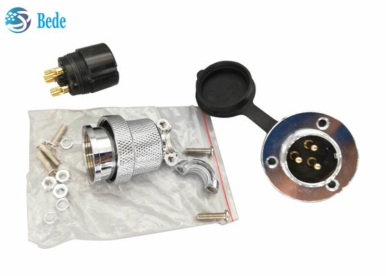 M25 Złącze lotnicze okrągłe 4 szpilki z okrągłą flansą i pokrywą pyłową 300V 20A