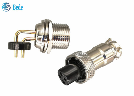 2 ~ 7 pinów spawania PCB GX12 łącznik lotniczy z szpilami pod kątem prostym 3A 200V