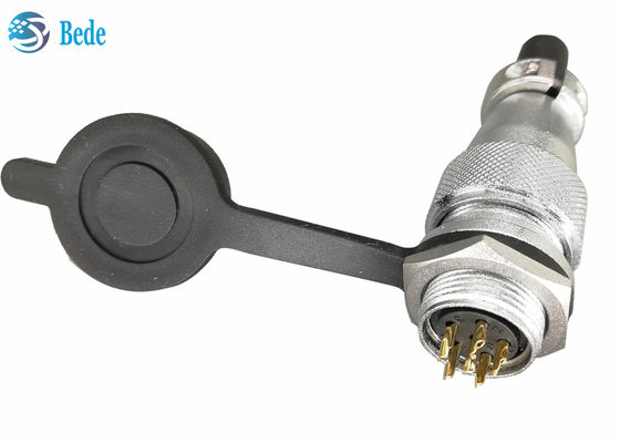 WS16 Montowanie paneli 8 9 10 Pin Kołowy złącze PVC miękkiego tworzywa sztucznego Z pokrywą pyłową