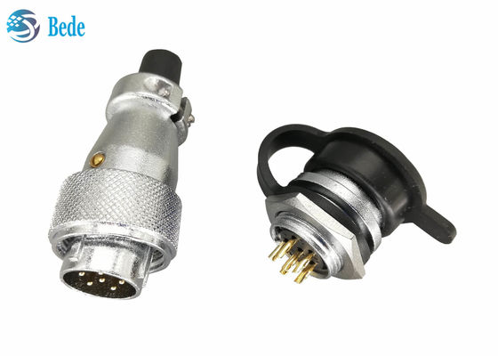 WS16 Montowanie paneli 8 9 10 Pin Kołowy złącze PVC miękkiego tworzywa sztucznego Z pokrywą pyłową