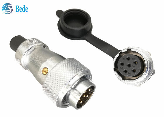 WS16 Montowanie paneli 8 9 10 Pin Kołowy złącze PVC miękkiego tworzywa sztucznego Z pokrywą pyłową