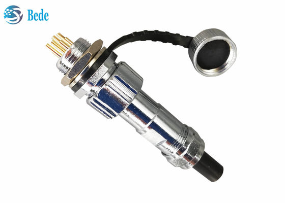 IP67 Waterproof GX12 Panel Mounting Connector Plug Set Female And Male  2~7pin 3A 200V