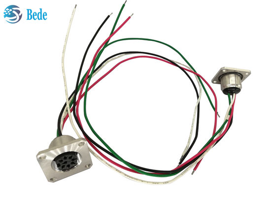 Female 8 Pin Flange Mounting RET Control Cable Connector AISG C485 A4 Style