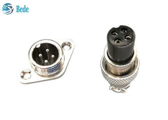 Panel Mounting GX16 Aviation Connector Sets With Rhombus Flange 2~10 Pins