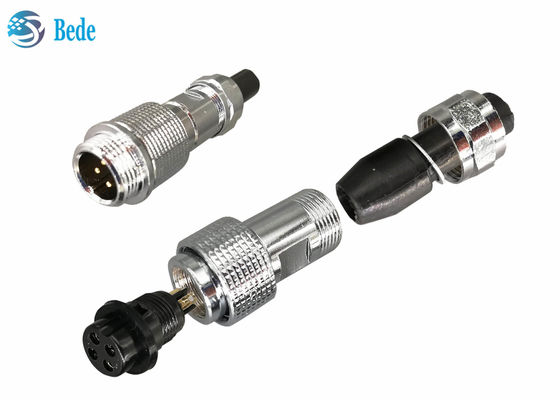 GX16 Aviation Waterproof IP68 Cable To Cable Docking Connector Style 2~10 Pin