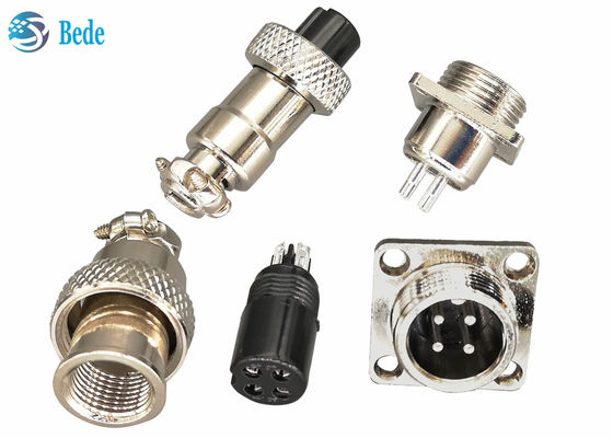 Połączacze kablowe samolotów typu GX16 z kwadratową flansą 2~10 pinów