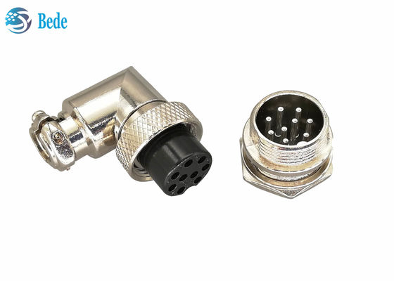 Złącze kablowe lotnicze 200V 4A M16 Kątowe żeńskie i męskie do montażu panelowego 6~10 pinów