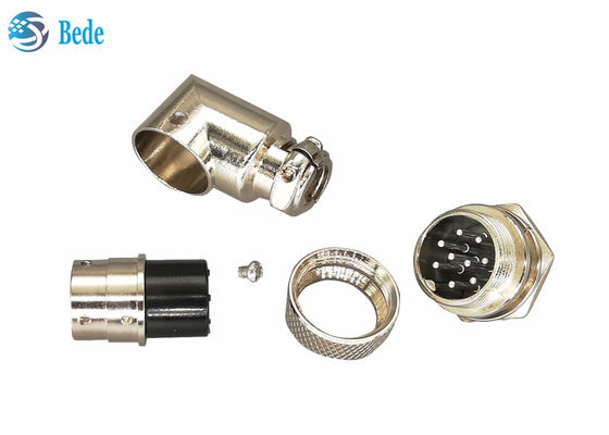 Złącze kablowe lotnicze 200V 4A M16 Kątowe żeńskie i męskie do montażu panelowego 6~10 pinów