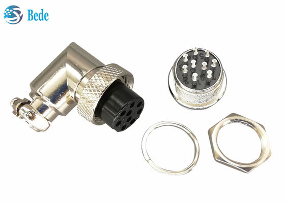 Złącze kablowe lotnicze 200V 4A M16 Kątowe żeńskie i męskie do montażu panelowego 6~10 pinów