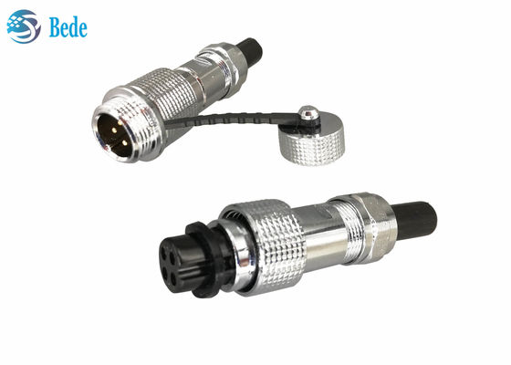 Miedziana obudowa złącza lotniczego M12 IP68, styl dokowania kabel-kabel, 2~7 pinów