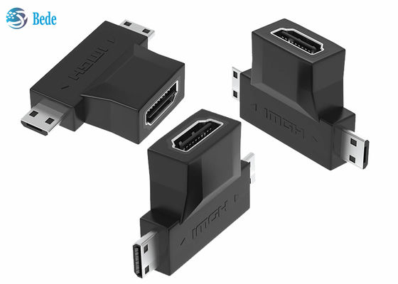 1080P Złote 2 w 1 HDMI Repeater HDMI Kobieta do HDMI Mikro i Mini