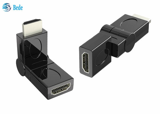 Złote pokrycie HDMI Adapter obrotowy 90 180 270 360 stopni