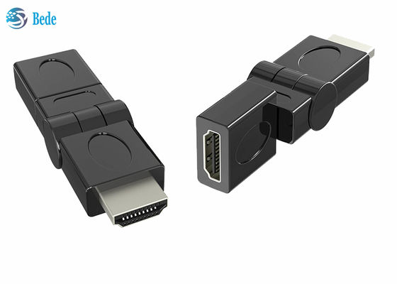 Złote pokrycie HDMI Adapter obrotowy 90 180 270 360 stopni
