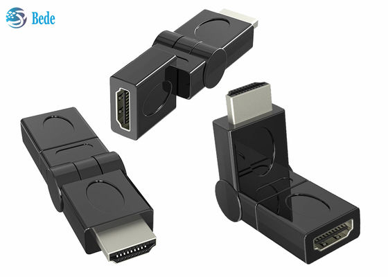 Złote pokrycie HDMI Adapter obrotowy 90 180 270 360 stopni