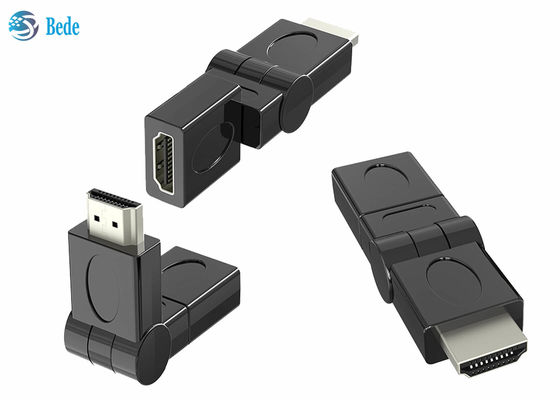 Złote pokrycie HDMI Adapter obrotowy 90 180 270 360 stopni