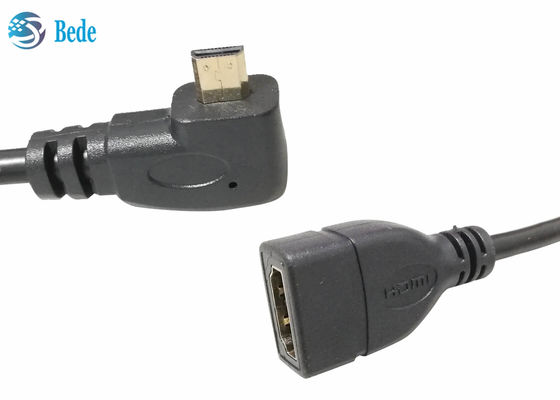 Angled Micro HDMI Male to HDMI Female Cable Adapter Connector 4 Directions Up-Down-Left-Right+1pcs Straight