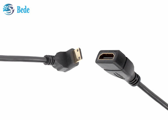 Kątowy adapter kabla Mini HDMI Męski na HDMI Żeński, złącze w 4 kierunkach Góra-Dół-Lewo-Prawo