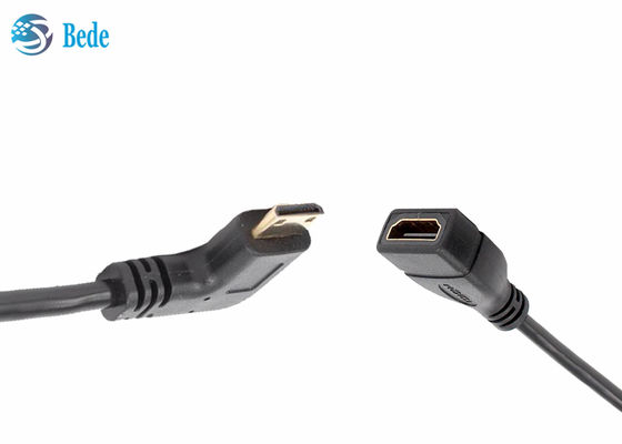 Kątowy adapter kabla Mini HDMI Męski na HDMI Żeński, złącze w 4 kierunkach Góra-Dół-Lewo-Prawo