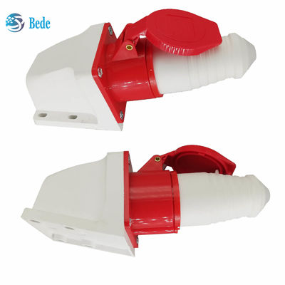 Male Female Electrical Socket 4 Pins 3P+E 380~415V 16Amp Wall Mounting Type IP44