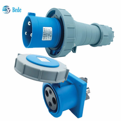Prąd 63A 125A Przemysłowy złącze gniazdkowe Panel montażu typu 3 szpilki ((2P + E) IP67 220 ~ 250V