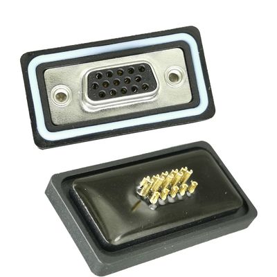D Sub Connectors for Extreme Temperatures Brass Tin Plated gold Plated Pins IP68 Waterproof -55°C To 125°C