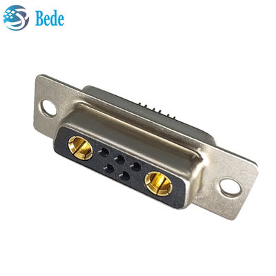 Złącze D-Sub do planowania wysokiego prądu, DB 7W2, żeńskie, ze stylem zakończenia w postaci koszulki lutowniczej i 500 cykli łączenia