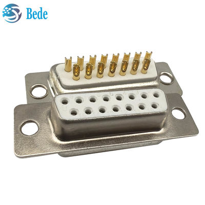 Najwyższej klasy D-Sub 15 łączniki kobiece Odporność izolacyjna 5000 megohm Min stylu łącznika D-SUB 15