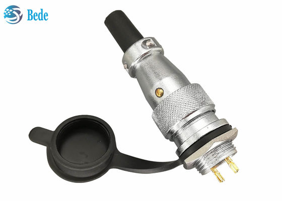 Chromowane łączniki okrągłe ze stopów cynku 2 3 4 szpilki 10A 500V z pokrywą pyłową