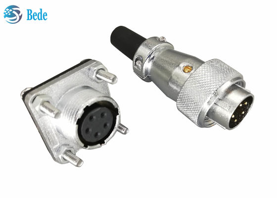 9 10 12 14-pinowe okrągłe złącza WS20 400V 5A z kwadratowym kołnierzem i osłoną przeciwpyłową